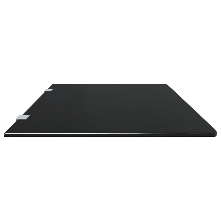 Urinoirschot Wandgemonteerd 90X40 Cm Gehard Glas Zwart
