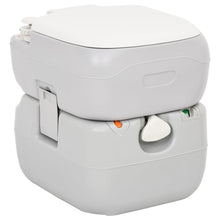 Campingtoilet Draagbaar 22+12 L Hdpe Grijs En Wit