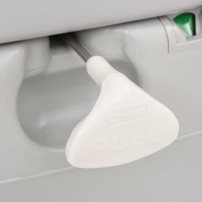 Campingtoilet Draagbaar 22+12 L Hdpe Grijs En Wit