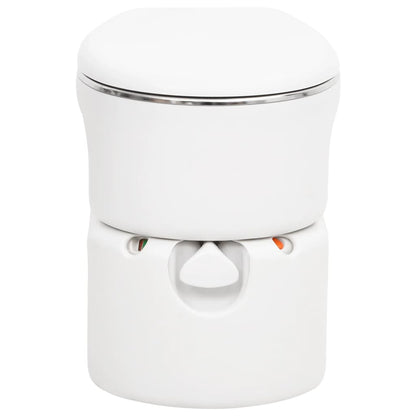 Campingtoilet Geïntegreerd 24+17 L Hdpe En Wit Staal