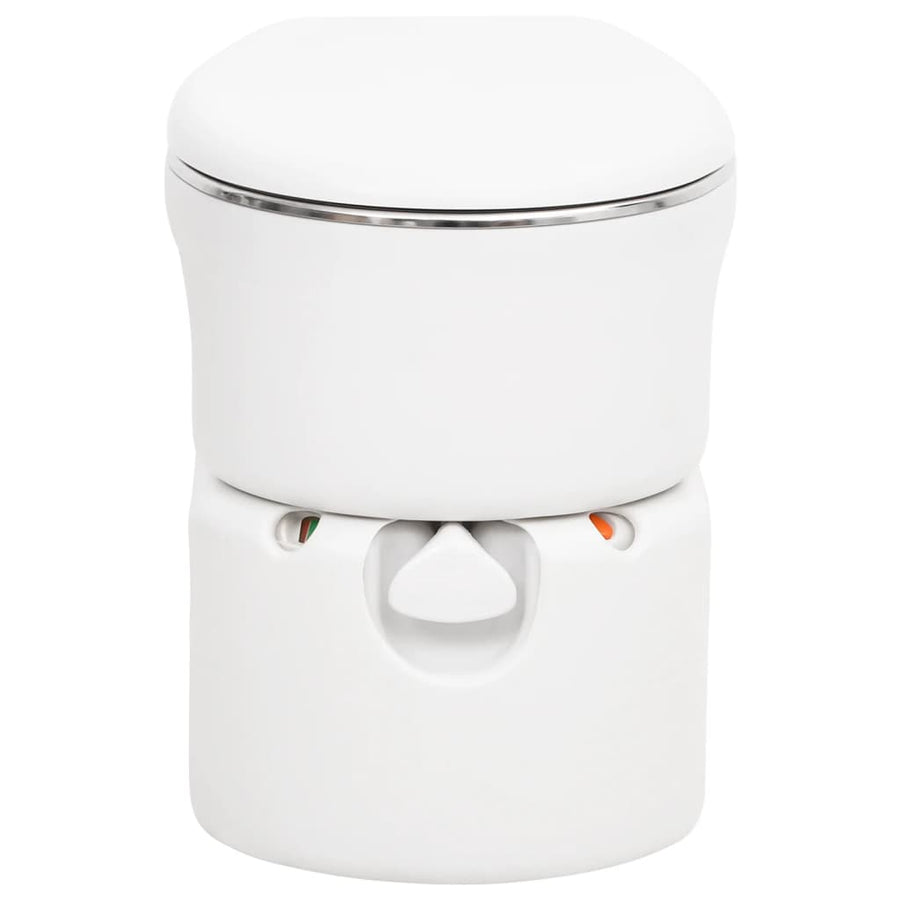 Campingtoilet Geïntegreerd 24+17 L Hdpe En Wit Staal