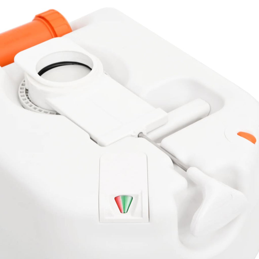 Campingtoilet Geïntegreerd 24+17 L Hdpe En Wit Staal