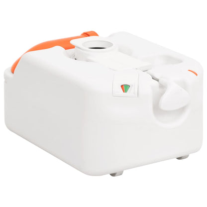 Campingtoilet Geïntegreerd 24+17 L Hdpe En Wit Staal