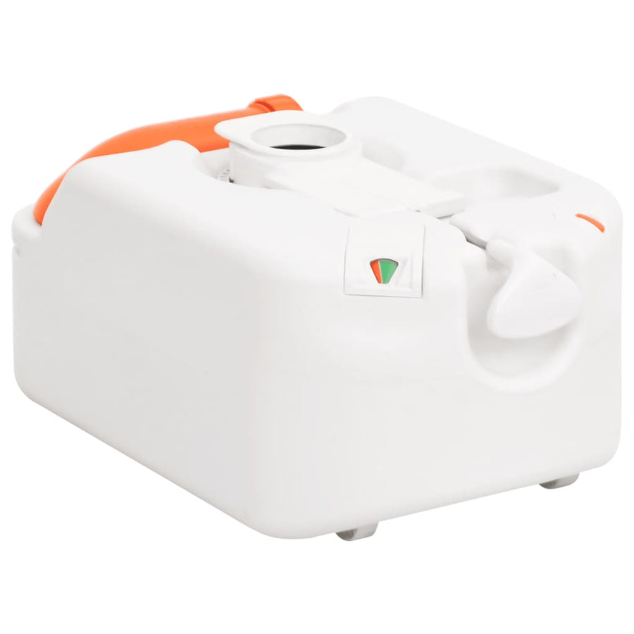 Campingtoilet Geïntegreerd 24+17 L Hdpe En Wit Staal