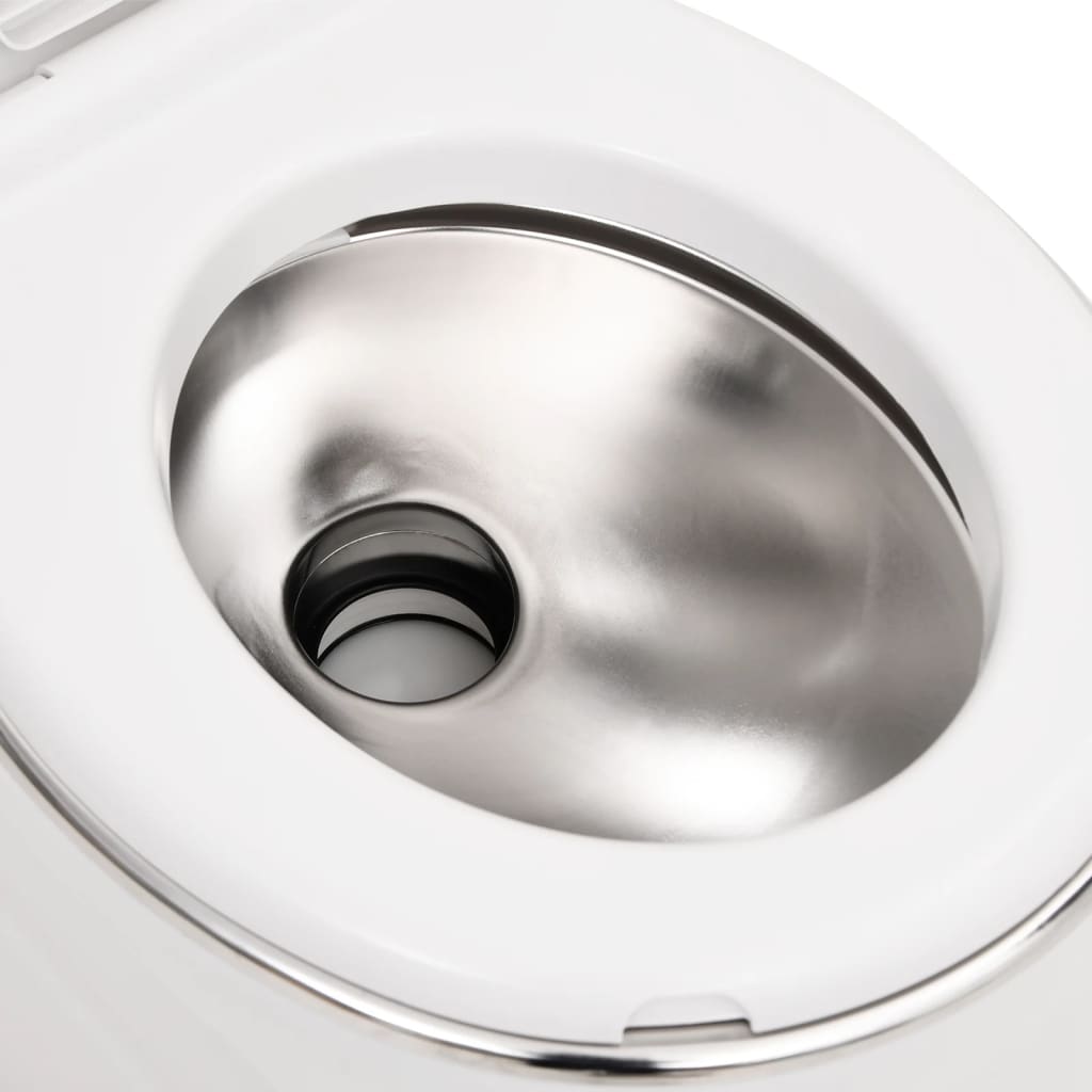 Campingtoilet Geïntegreerd 24+17 L Hdpe En Wit Staal