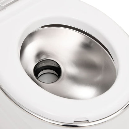 Campingtoilet Geïntegreerd 24+17 L Hdpe En Wit Staal