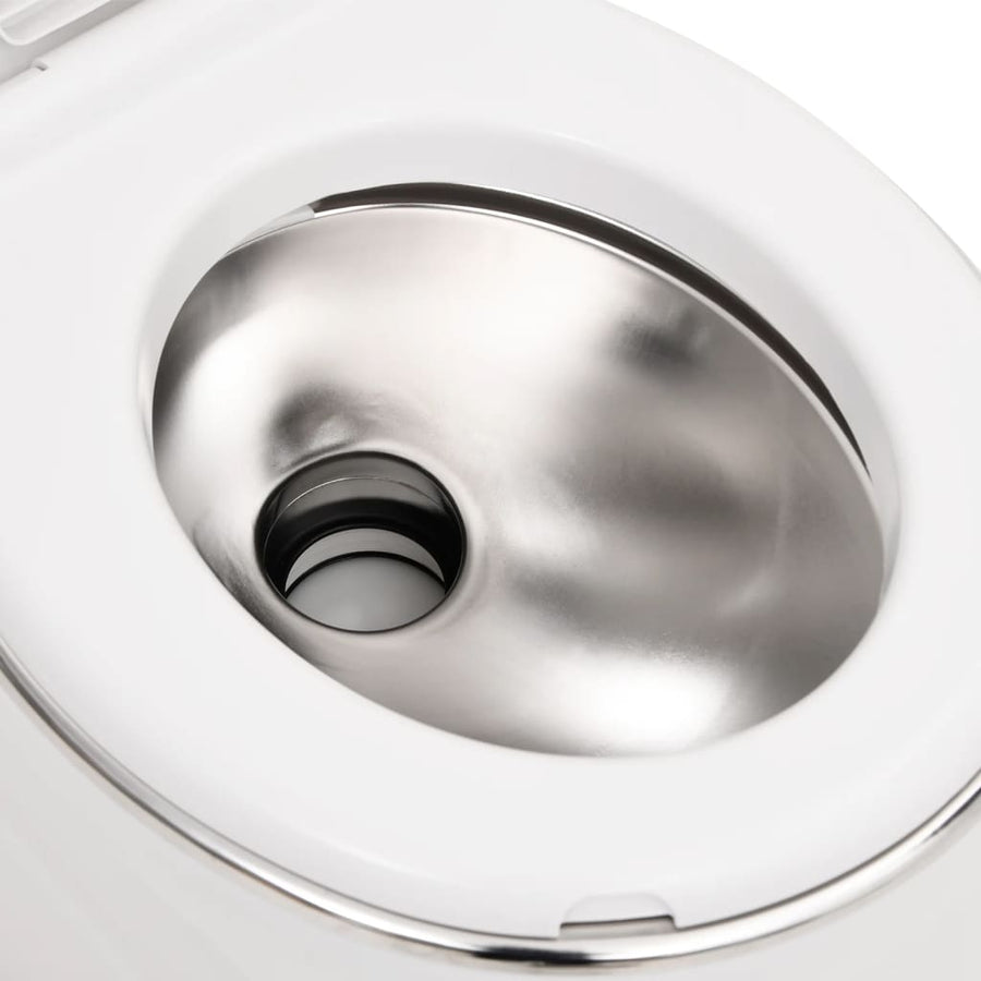 Campingtoilet Geïntegreerd 24+17 L Hdpe En Wit Staal