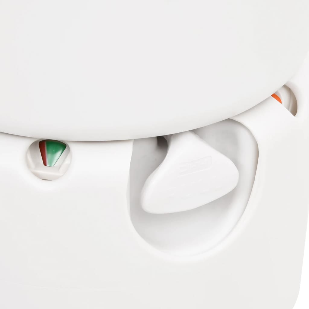 Campingtoilet Geïntegreerd 24+17 L Hdpe En Wit Staal