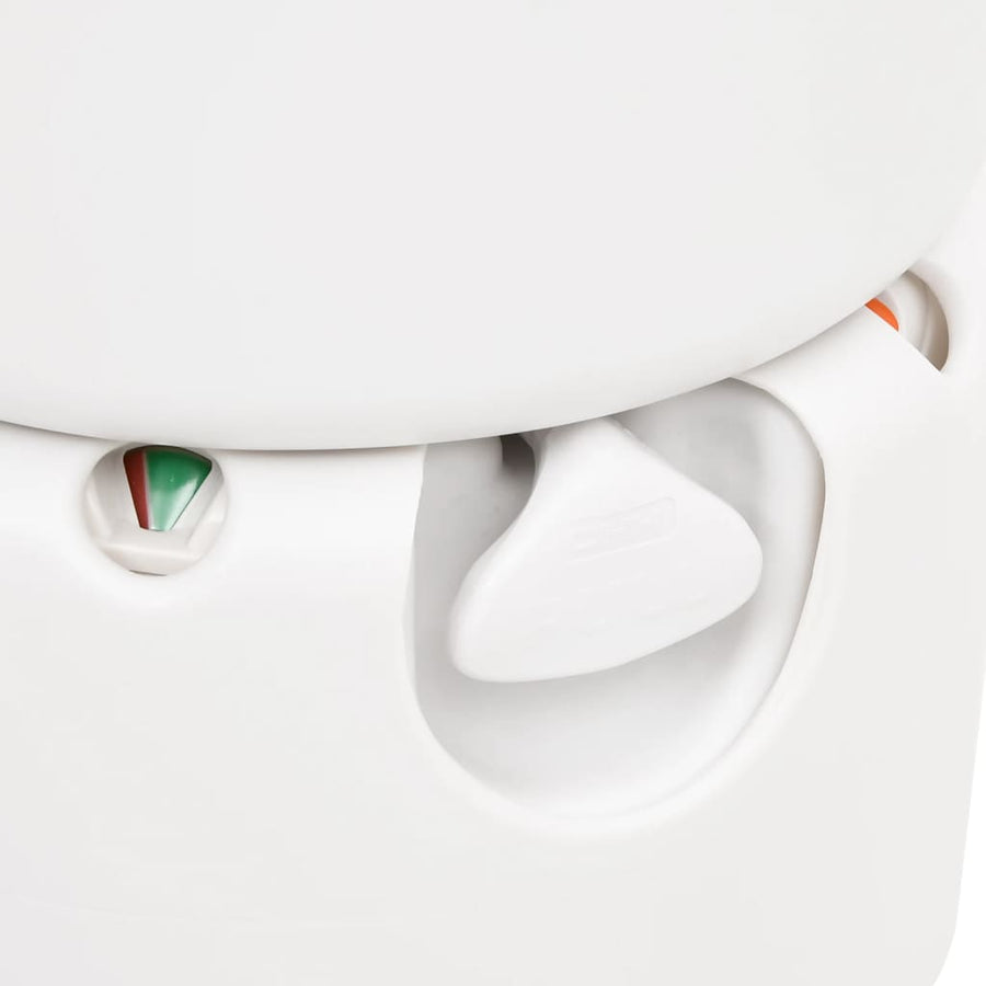 Campingtoilet Geïntegreerd 24+17 L Hdpe En Wit Staal