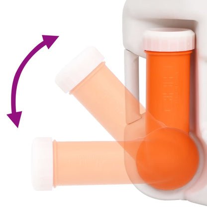 Campingtoilet Geïntegreerd 24+17 L Hdpe Email