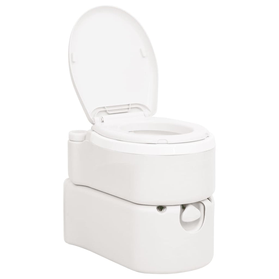 Campingtoilet Geïntegreerd 24+17 L Hdpe En Pp Wit Kunststof
