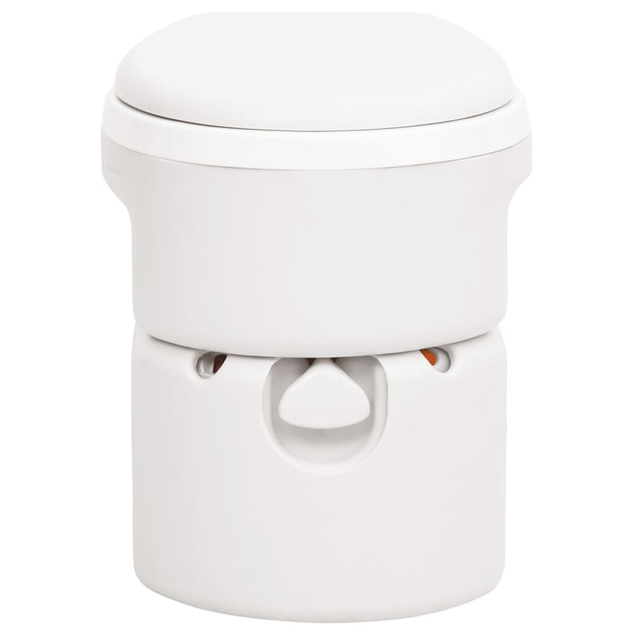 Campingtoilet Geïntegreerd 24+17 L Hdpe En Pp Wit Kunststof