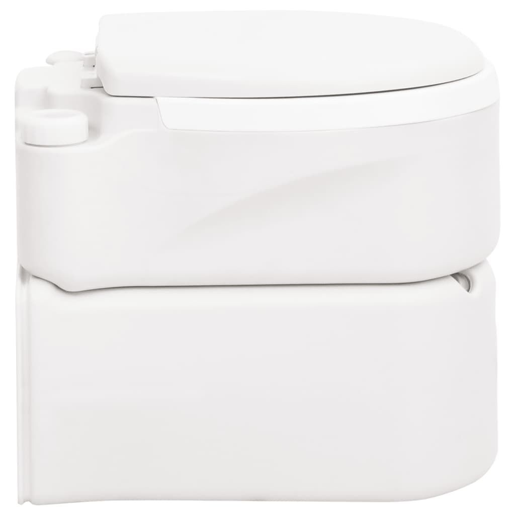 Campingtoilet Geïntegreerd 24+17 L Hdpe En Pp Wit Kunststof