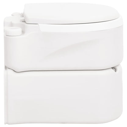 Campingtoilet Geïntegreerd 24+17 L Hdpe En Pp Wit Kunststof
