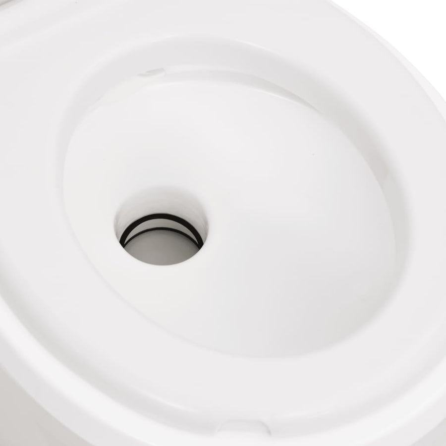 Campingtoilet Geïntegreerd 24+17 L Hdpe En Pp Wit Kunststof