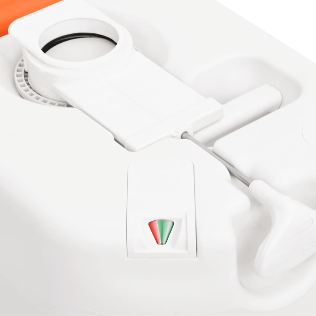 Campingtoilet Geïntegreerd 24+17 L Hdpe En Pp Wit Kunststof