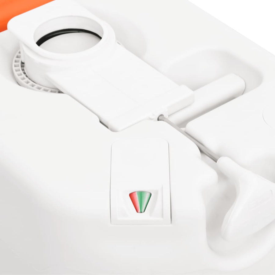 Campingtoilet Geïntegreerd 24+17 L Hdpe En Pp Wit Kunststof