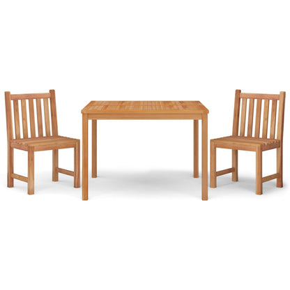3-Delige Tuinset Massief Teakhout 110 cm tafellengte 2x stoel + Tafel