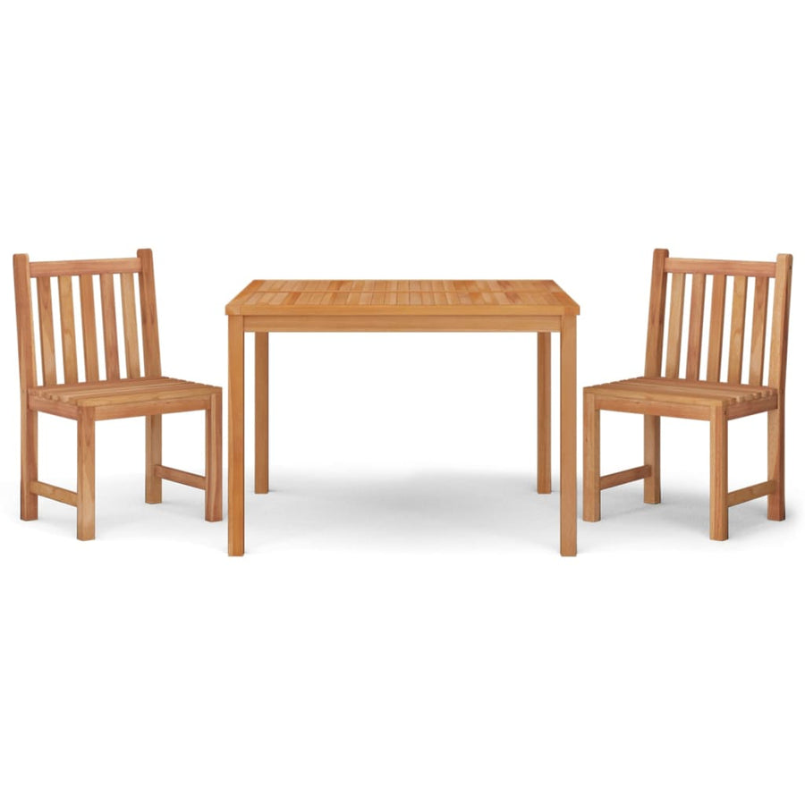 3-Delige Tuinset Massief Teakhout 110 cm tafellengte 2x stoel + Tafel