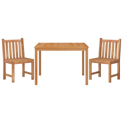 3-Delige Tuinset Massief Teakhout 110 cm tafellengte 2x stoel + Tafel