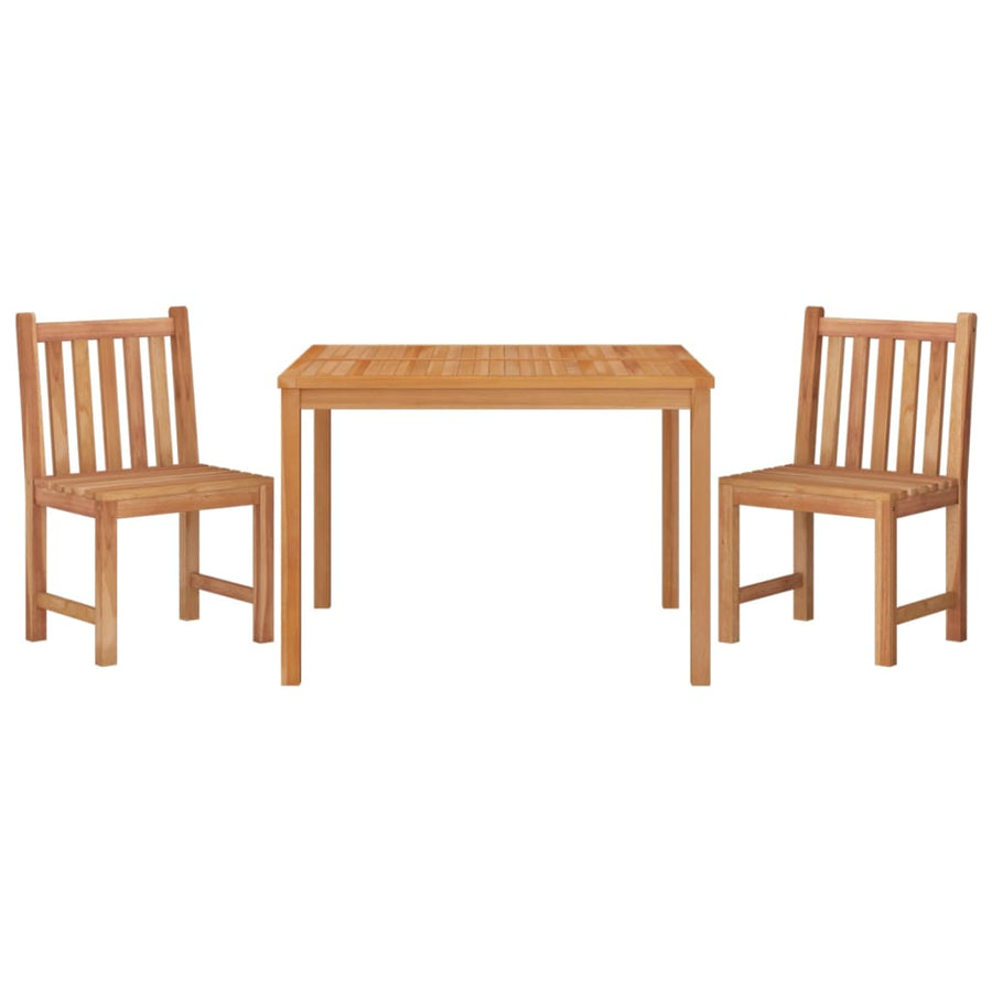 3-Delige Tuinset Massief Teakhout 110 cm tafellengte 2x stoel + Tafel