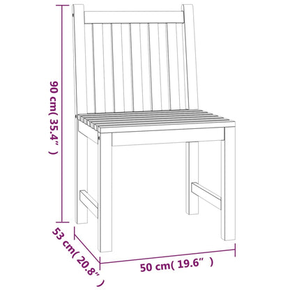 3-Delige Tuinset Massief Teakhout 110 cm tafellengte 2x stoel + Tafel