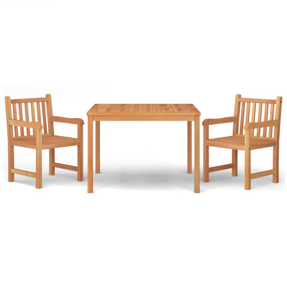 3-Delige Tuinset Massief Teakhout 110 cm tafellengte 2x Fauteuil + Tafel
