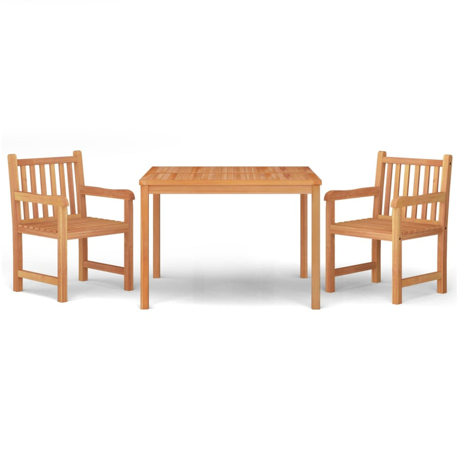 3-Delige Tuinset Massief Teakhout 110 cm tafellengte 2x Fauteuil + Tafel