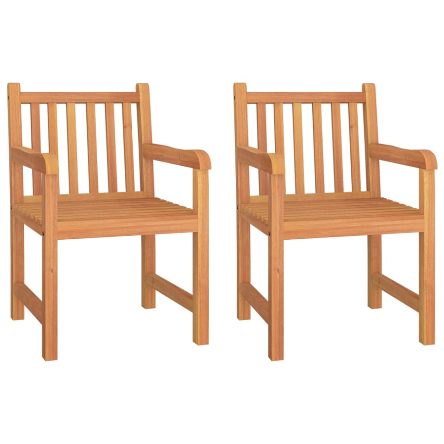 3-Delige Tuinset Massief Teakhout 110 cm tafellengte 2x Fauteuil + Tafel