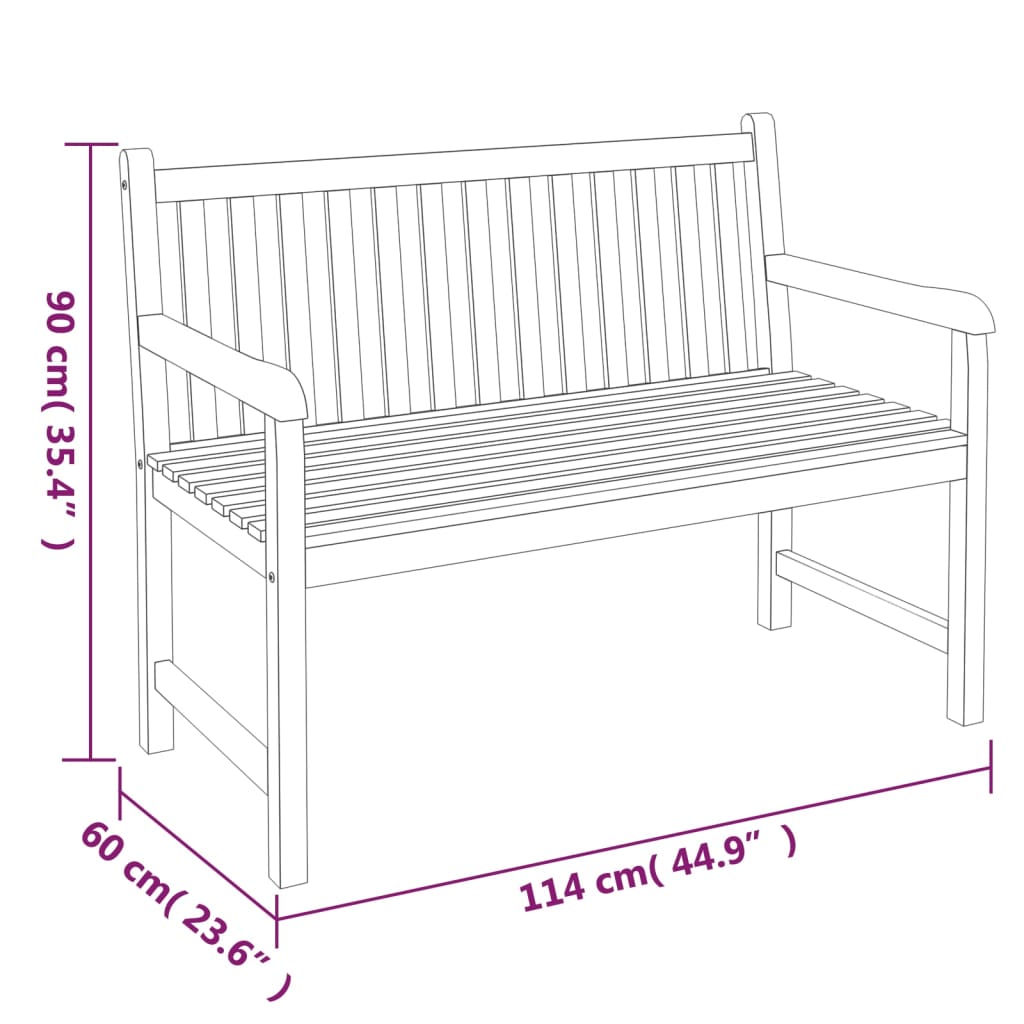 3-Delige Tuinset Massief Teakhout 2x Bank + Tafel