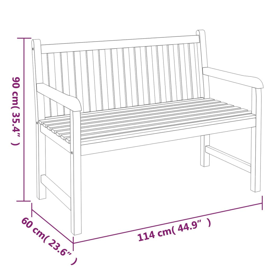 3-Delige Tuinset Massief Teakhout 2x Bank + Tafel