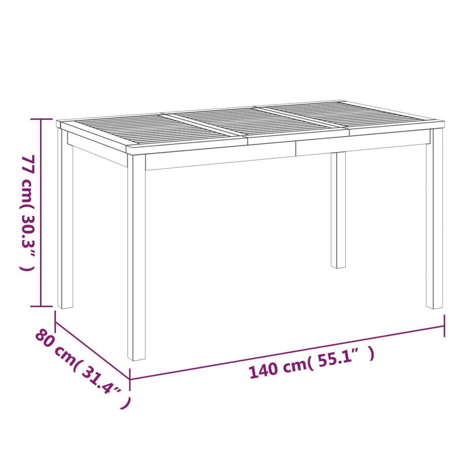 3-Delige Tuinset Massief Teakhout 2x Bank + Tafel