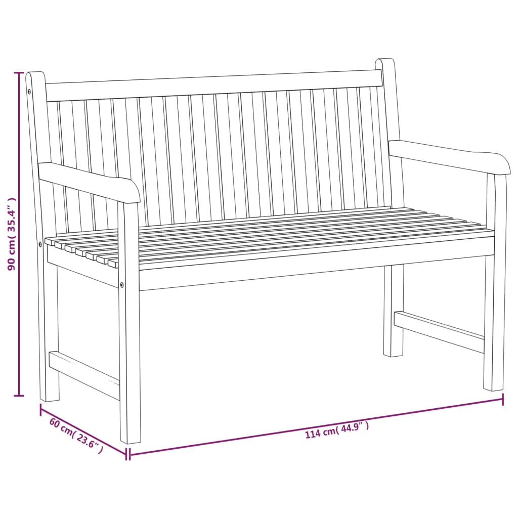 3-Delige Tuinset Massief Teakhout 2x Bank + Tafel