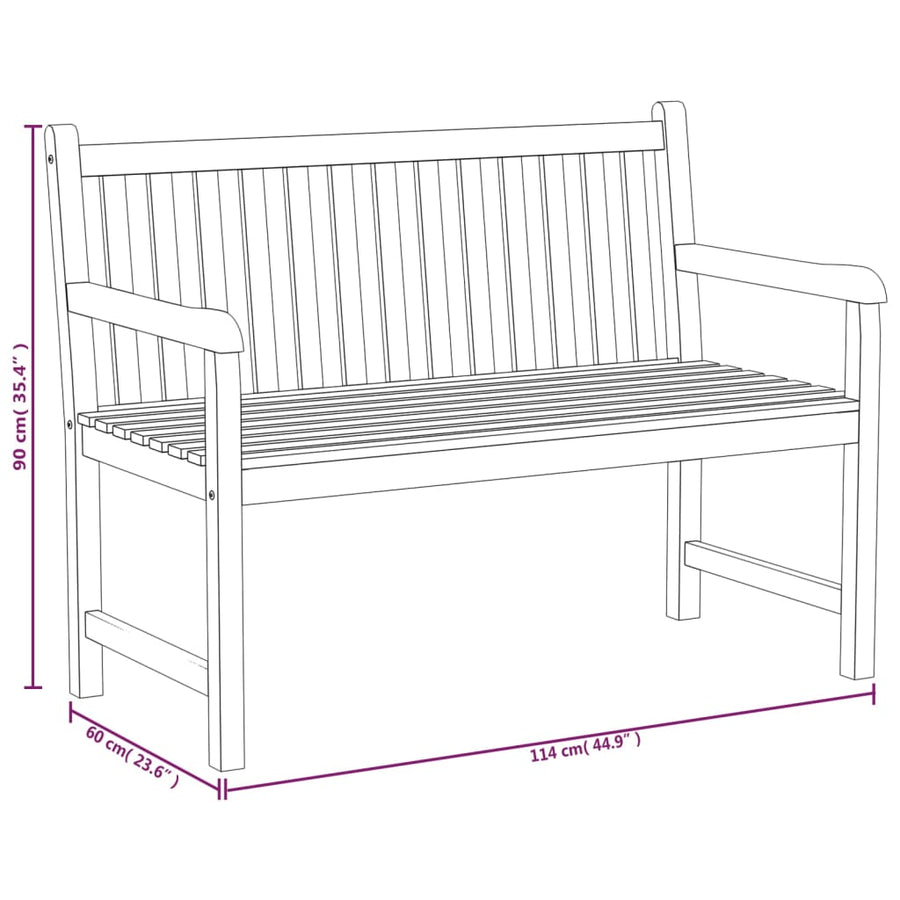 3-Delige Tuinset Massief Teakhout 2x Bank + Tafel