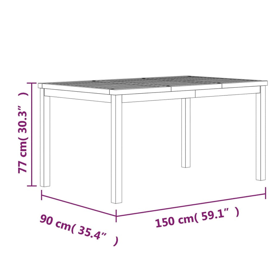 3-Delige Tuinset Massief Teakhout 2x Bank + Tafel