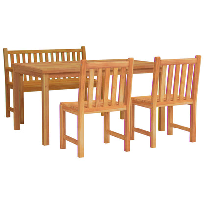 4-Delige Tuinset Massief Teakhout Bank + 2x stoel + Tafel