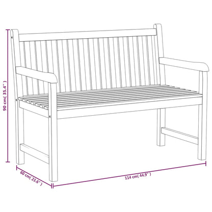 4-Delige Tuinset Massief Teakhout Bank + 2x stoel + Tafel