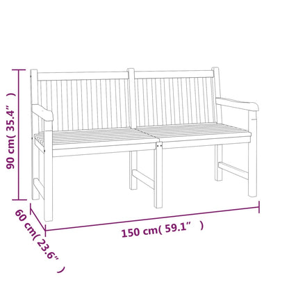 3-Delige Tuinset Massief Teakhout 2x Bank + Tafel