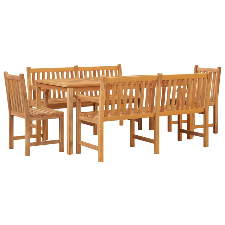 5-Delige Tuinset Massief Teakhout 2x Bank + 2x stoel + Tafel