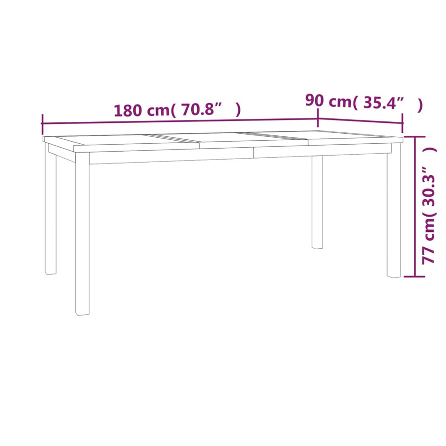 5-Delige Tuinset Massief Teakhout 2x Bank + 2x stoel + Tafel