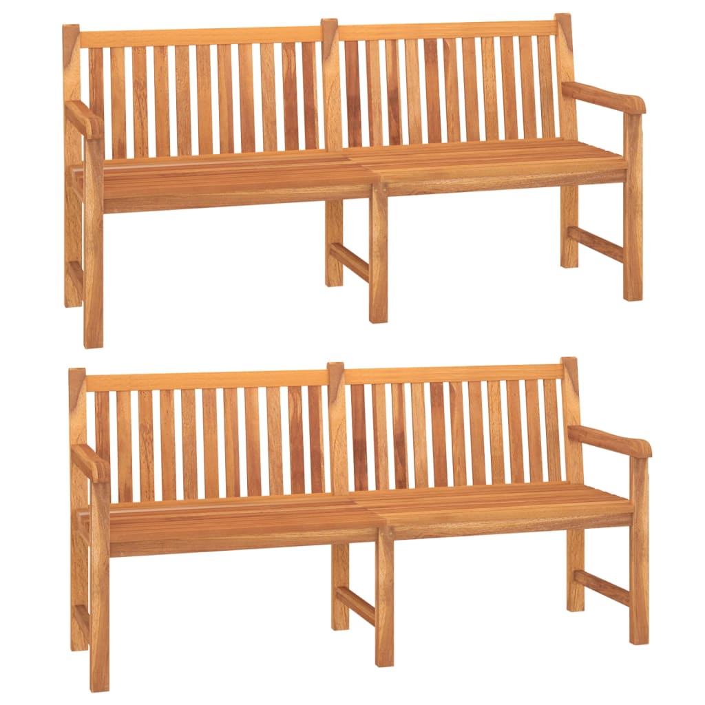 3-Delige Tuinset Massief Teakhout 2x Bank + Tafel