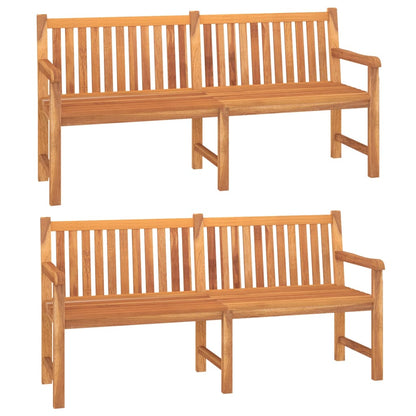 3-Delige Tuinset Massief Teakhout 2x Bank + Tafel