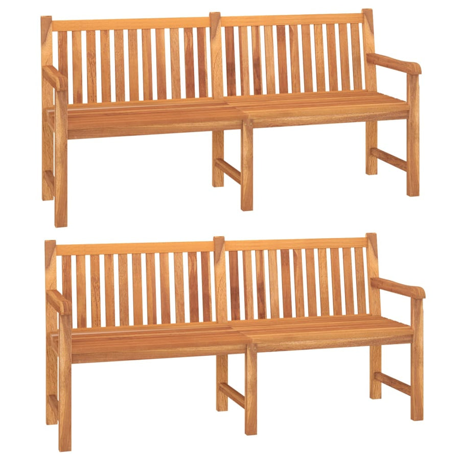 3-Delige Tuinset Massief Teakhout 2x Bank + Tafel