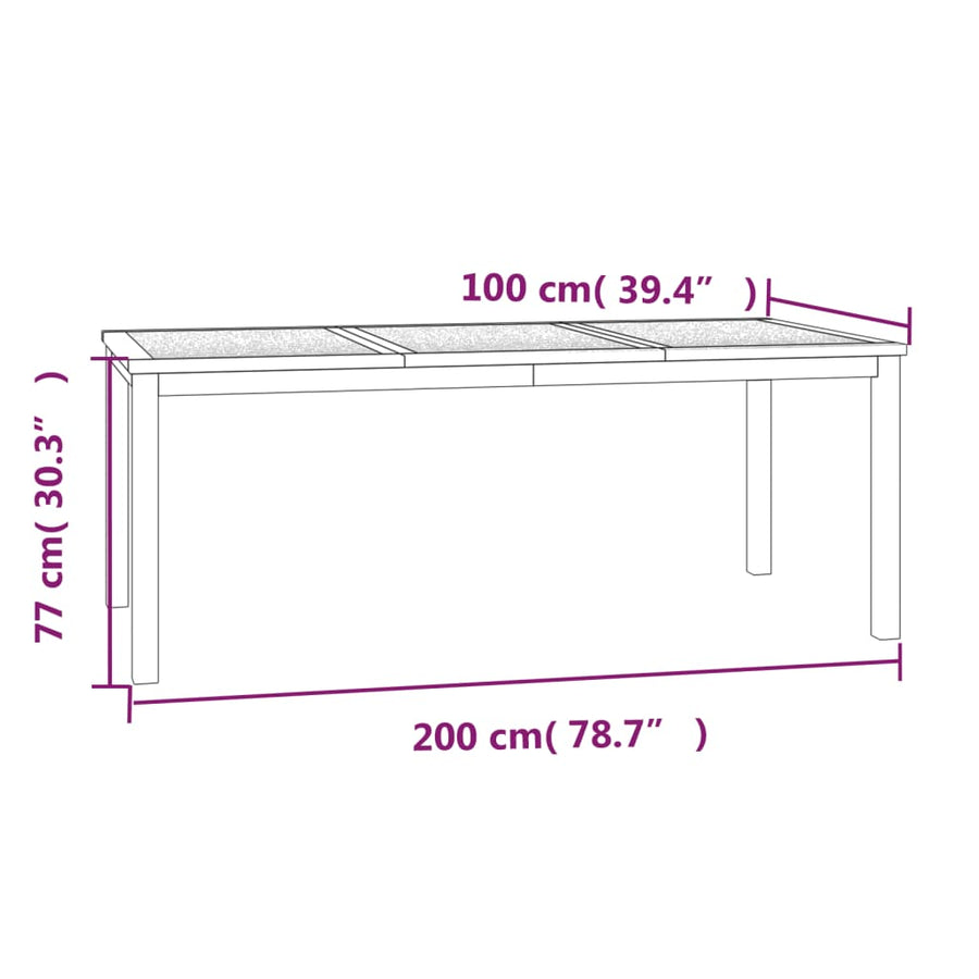 3-Delige Tuinset Massief Teakhout 2x Bank + Tafel