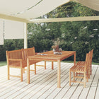 4-Delige Tuinset Massief Teakhout Bank + 2x stoel + Tafel