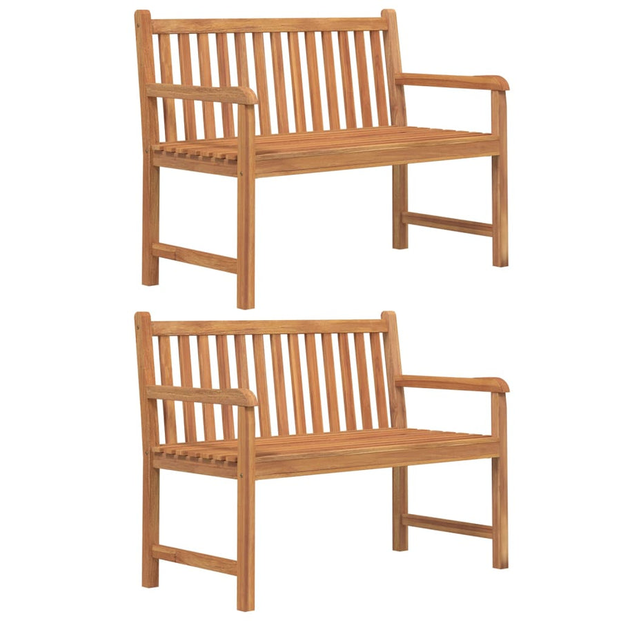 5-Delige Tuinset Massief Teakhout 2x Bank + 2x Fauteuil + Tafel