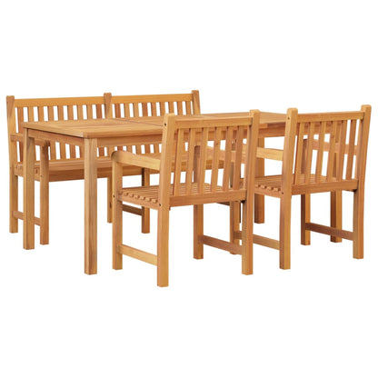 4-Delige Tuinset Massief Teakhout Bank + 2x Fauteuil + Tafel