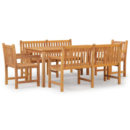 5-Delige Tuinset Massief Teakhout 2x Bank + 2x Fauteuil + Tafel