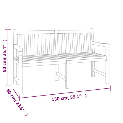 5-Delige Tuinset Massief Teakhout 2x Bank + 2x Fauteuil + Tafel