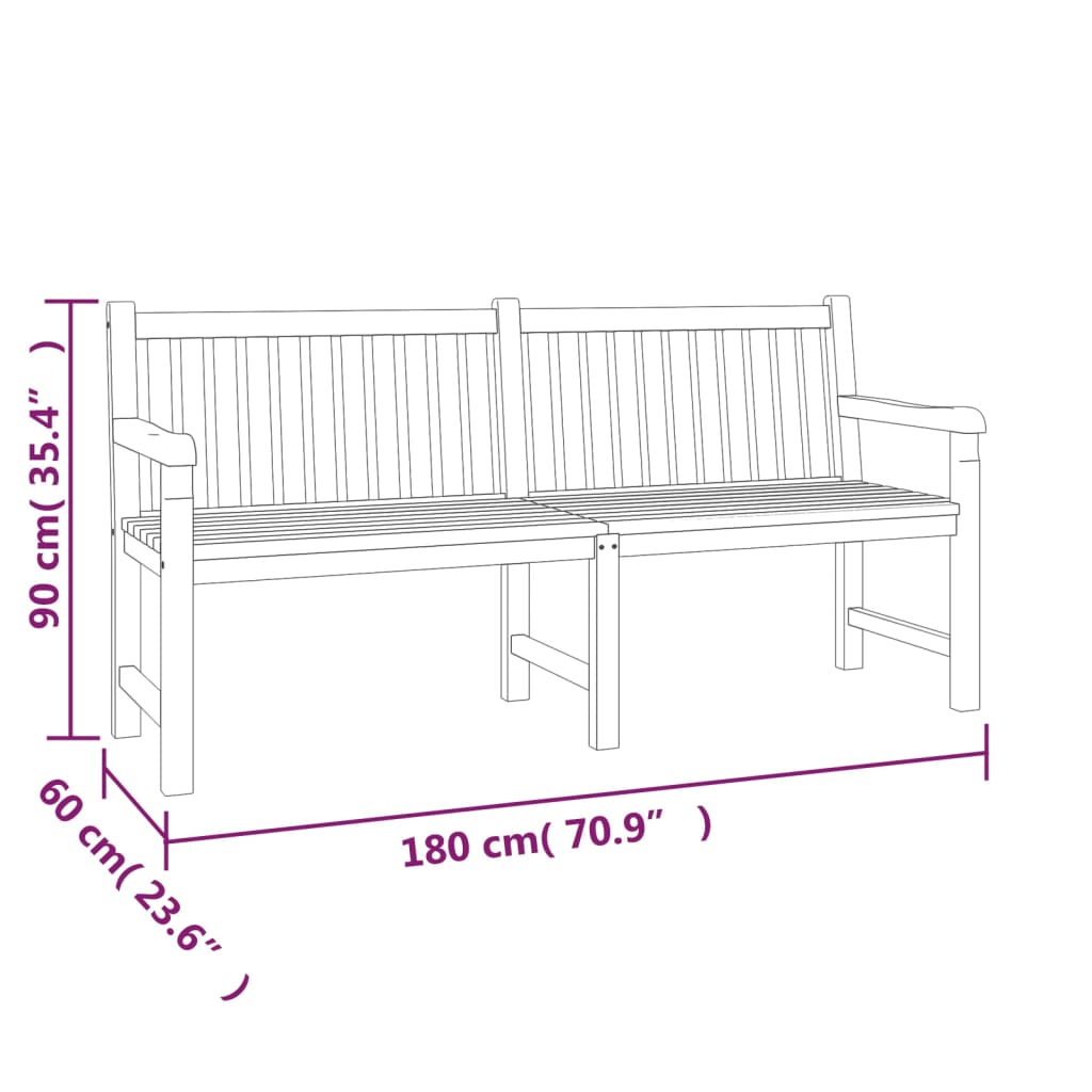 4-Delige Tuinset Massief Teakhout Bank + 2x Fauteuil + Tafel